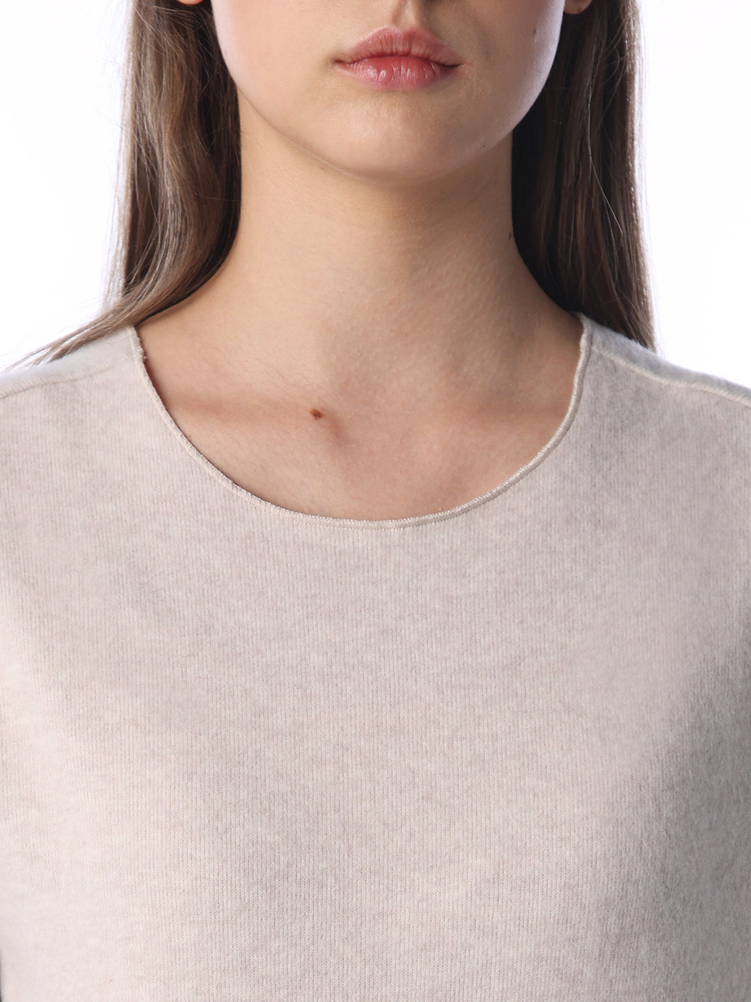 Beige Oversized Washed T-shirt