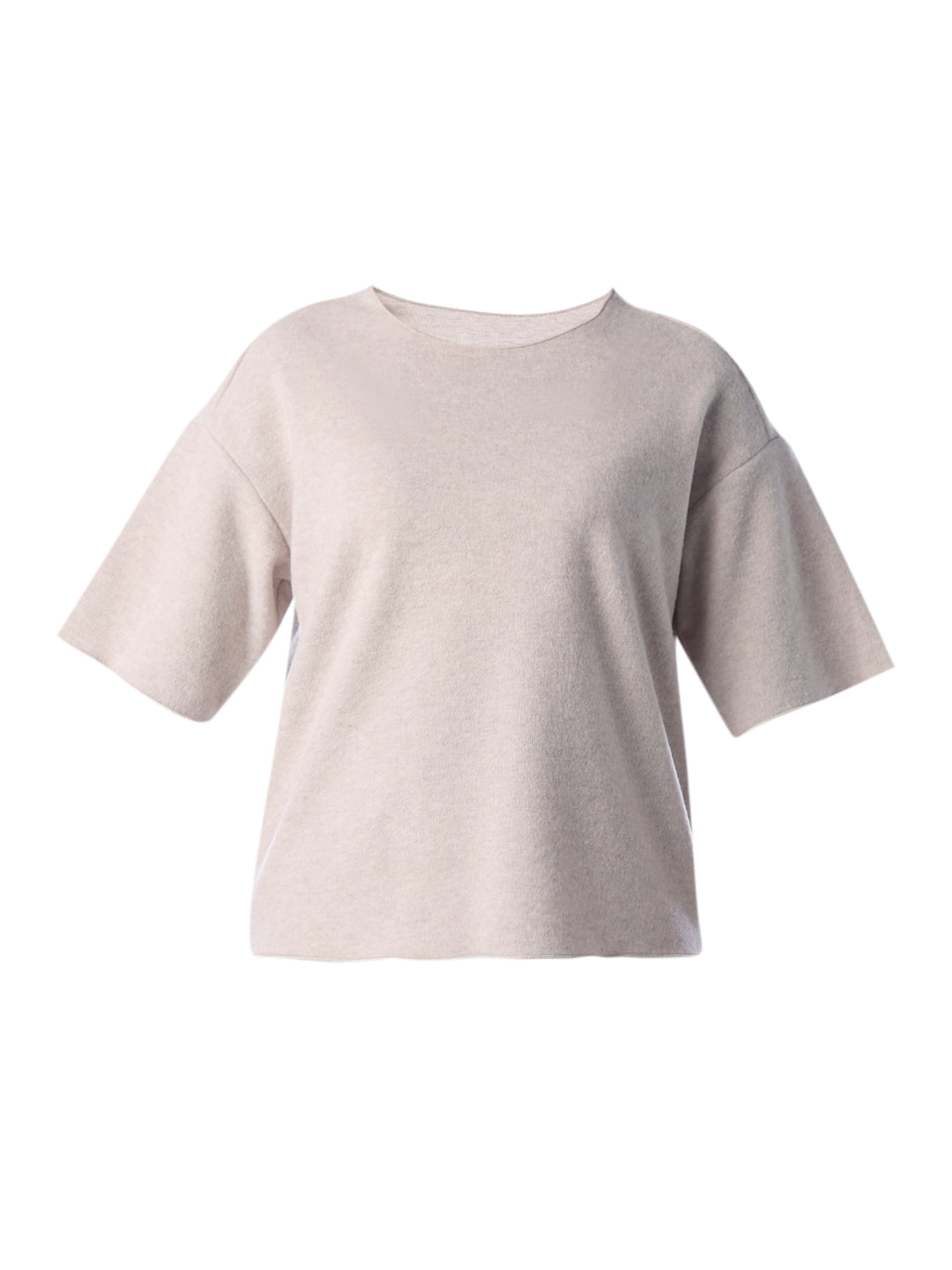 Beige Oversized Washed T-shirt