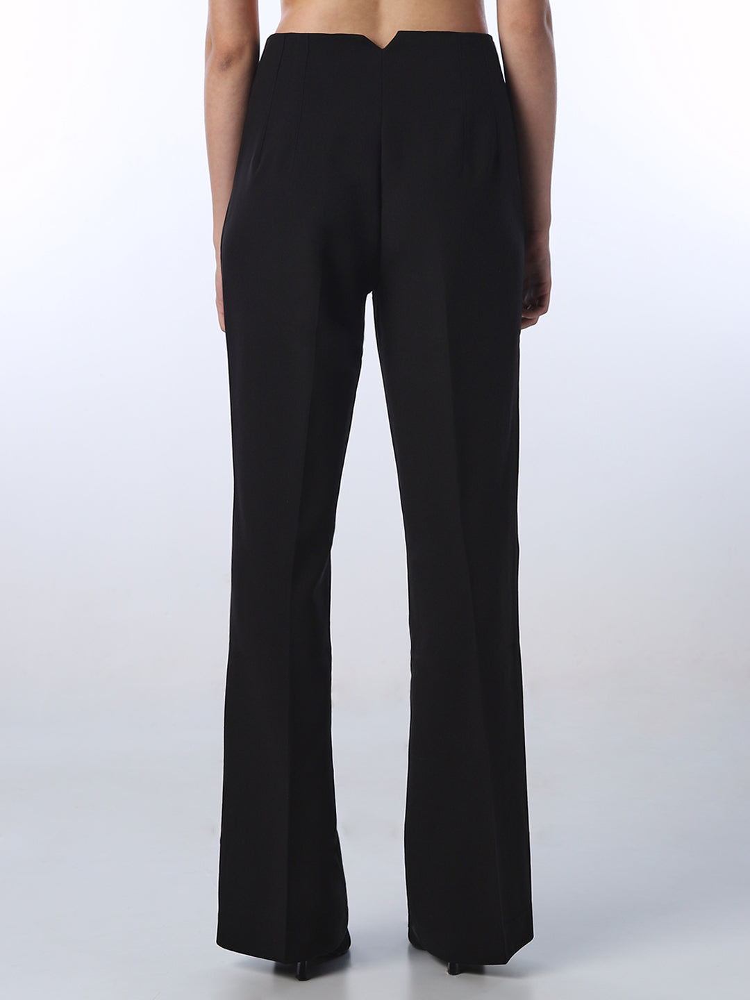 High Waist Flared Tailored Pants