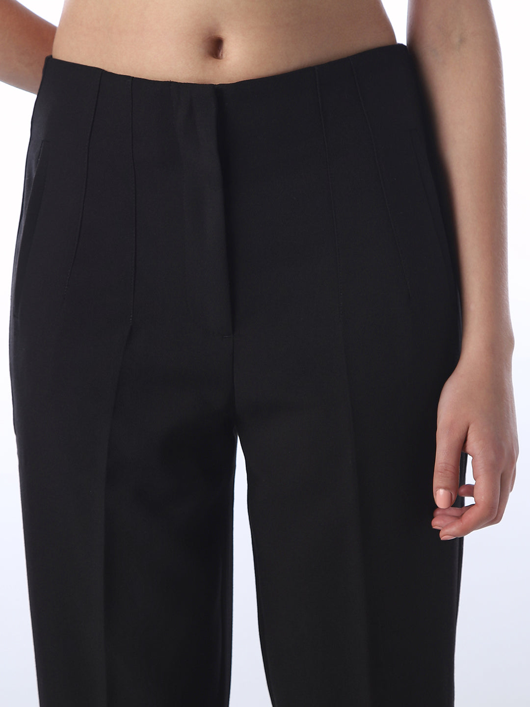 High Waist Ankle Length Tailored Pants