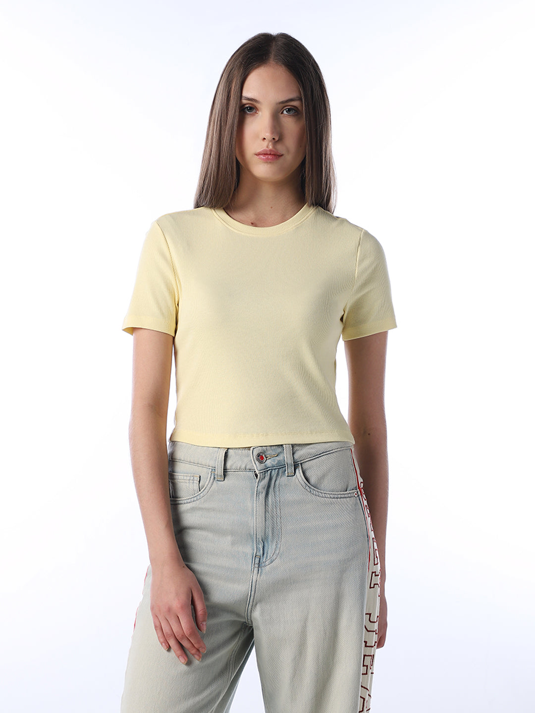 Slim Fit O-Neck T-shirt - Yellow