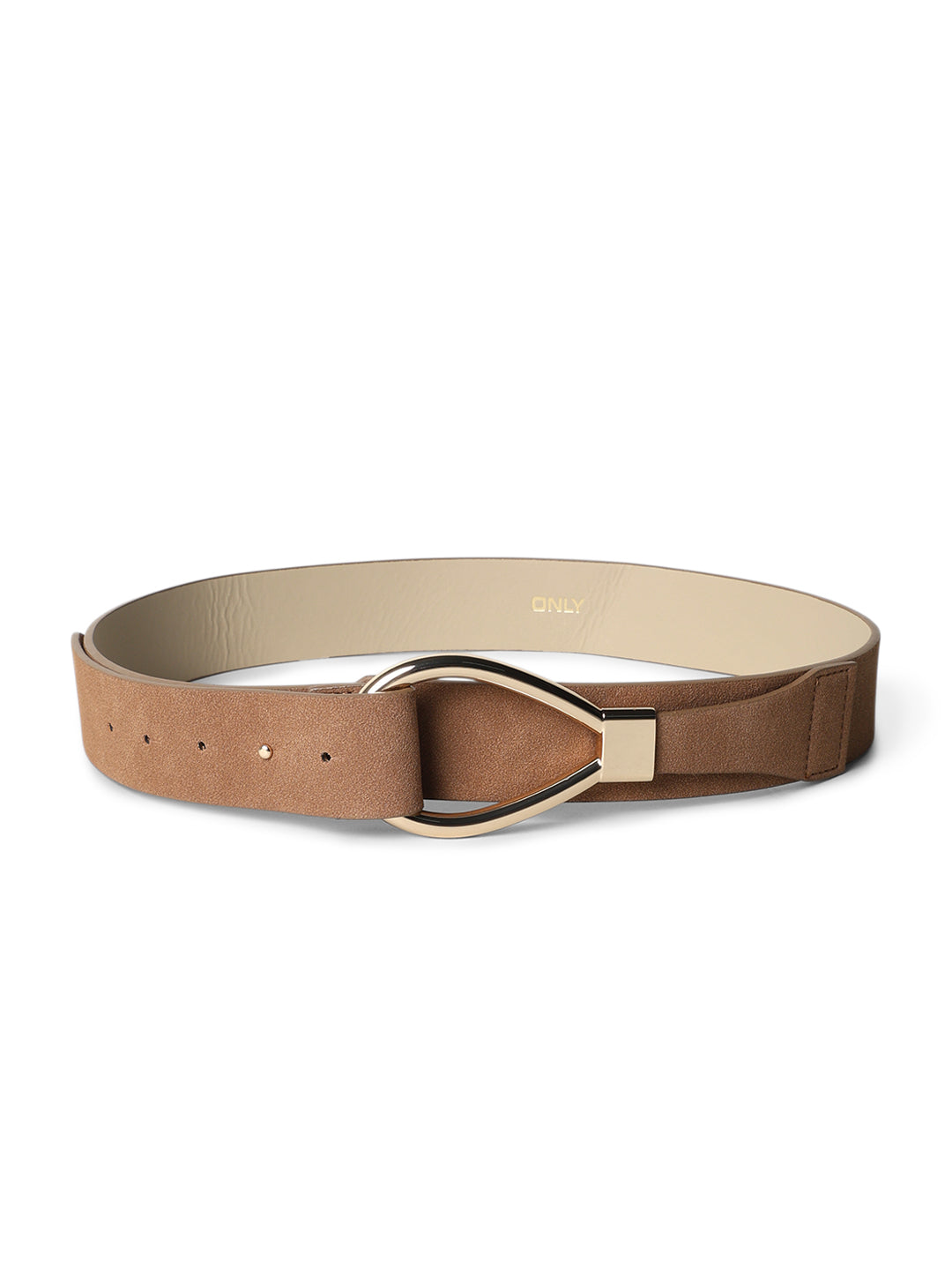 Faux Suede Waist Belt - Brown