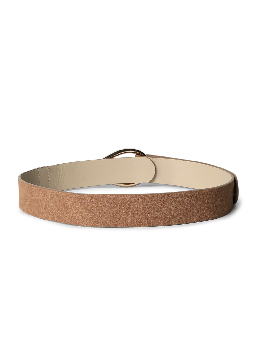 Faux Suede Waist Belt - Brown