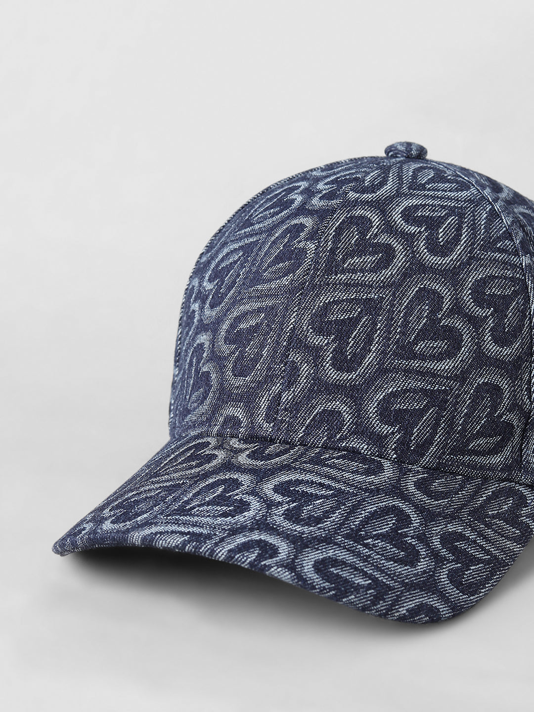 Heart Pattern Denim Baseball Cap