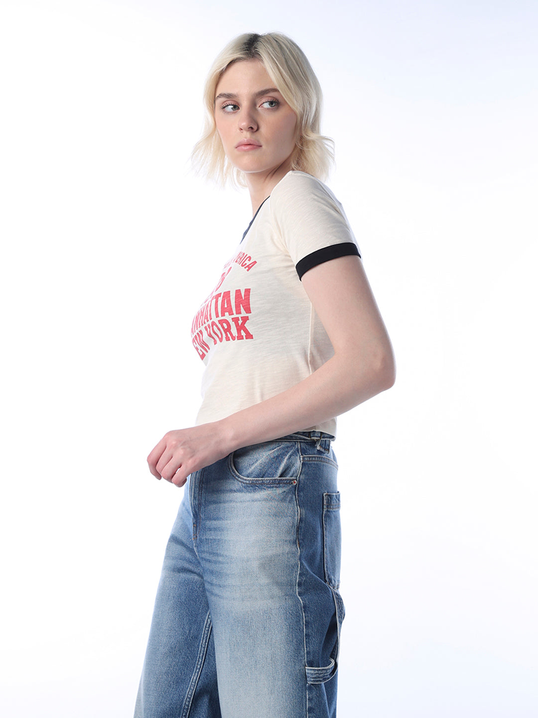 Printed Fitted Cotton T-shirt