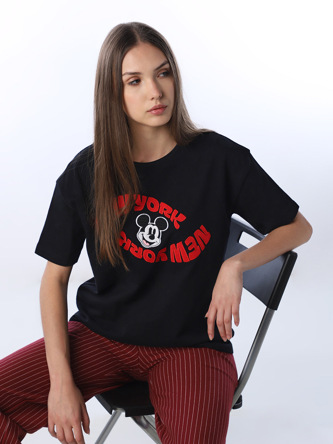 Mickey Mouse Print T-shirt