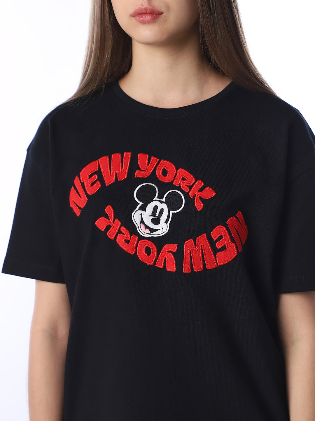 Mickey Mouse Print T-shirt