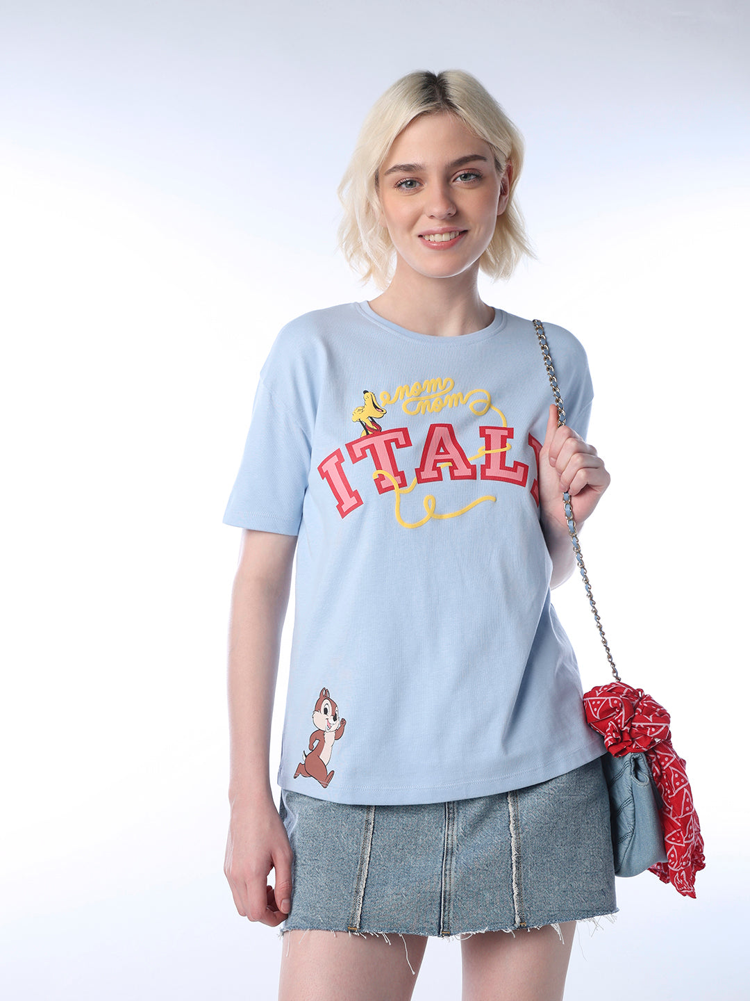 Printed Mickey Cotton T-shirt