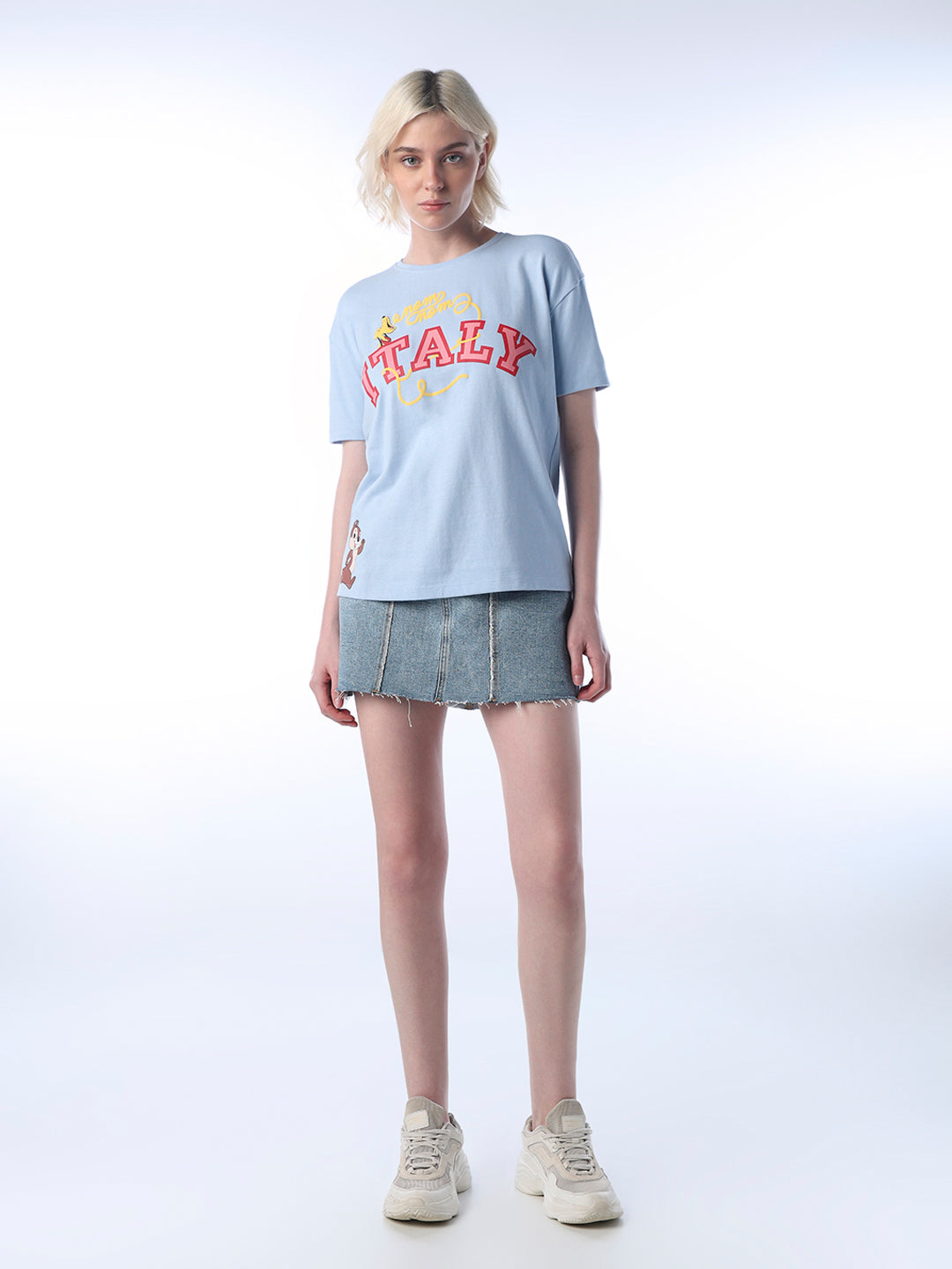 Printed Mickey Cotton T-shirt