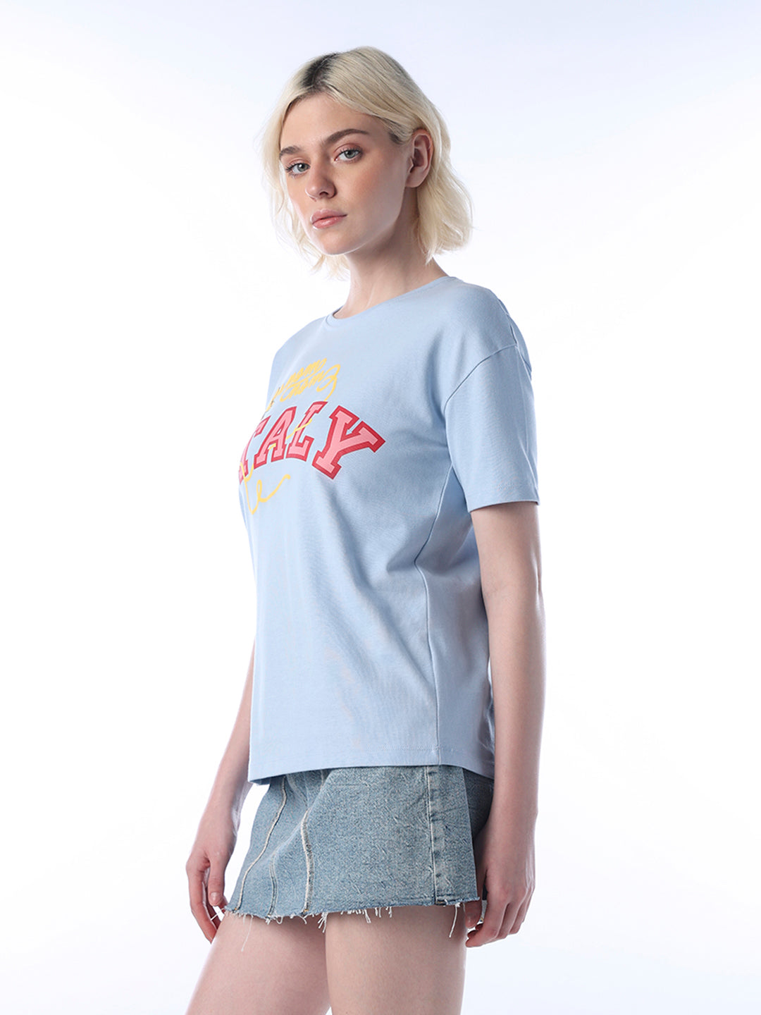 Printed Mickey Cotton T-shirt