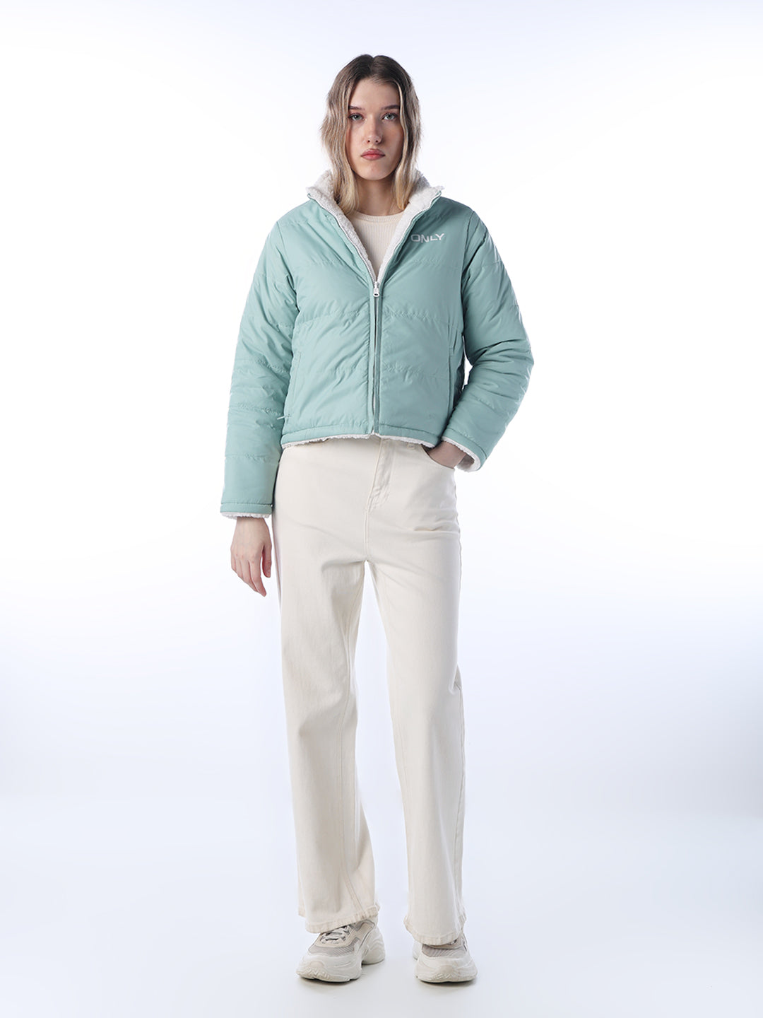 Reversible Faux Fur Jacket - Forest Green