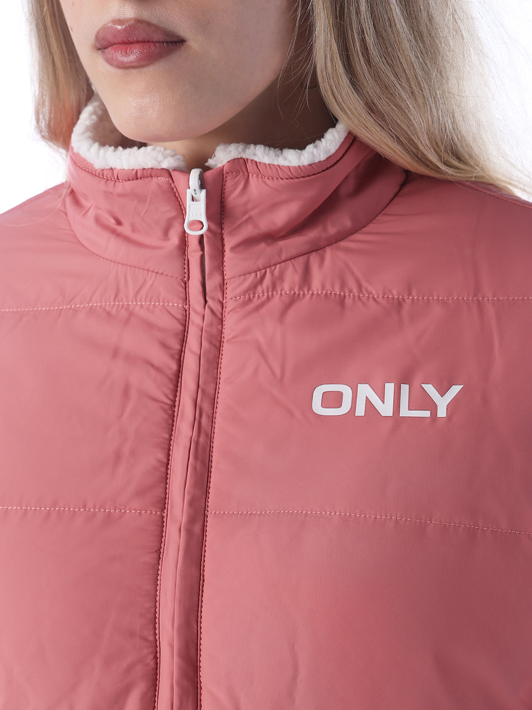 Reversible Faux Fur Jacket - Pink