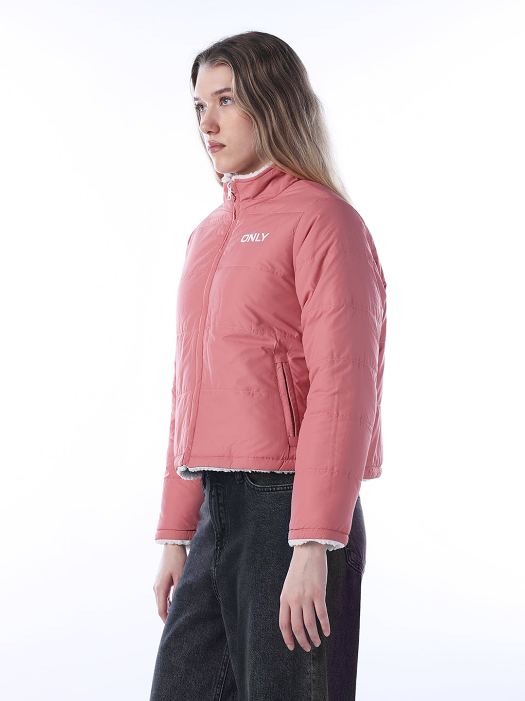Reversible Faux Fur Jacket - Pink
