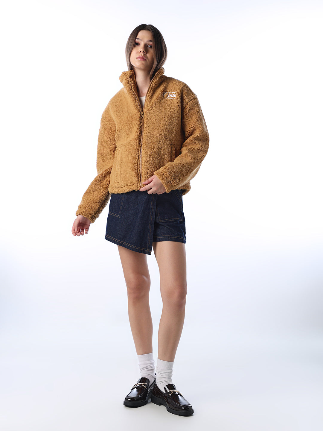 High Neck Teddy Jacket