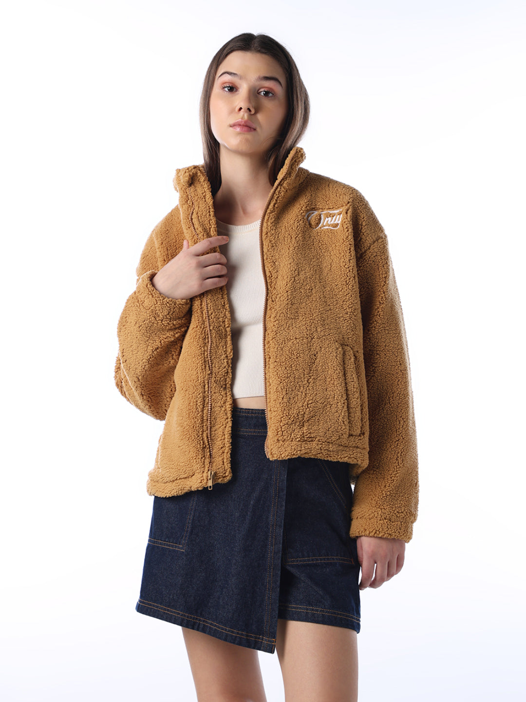 High Neck Teddy Jacket