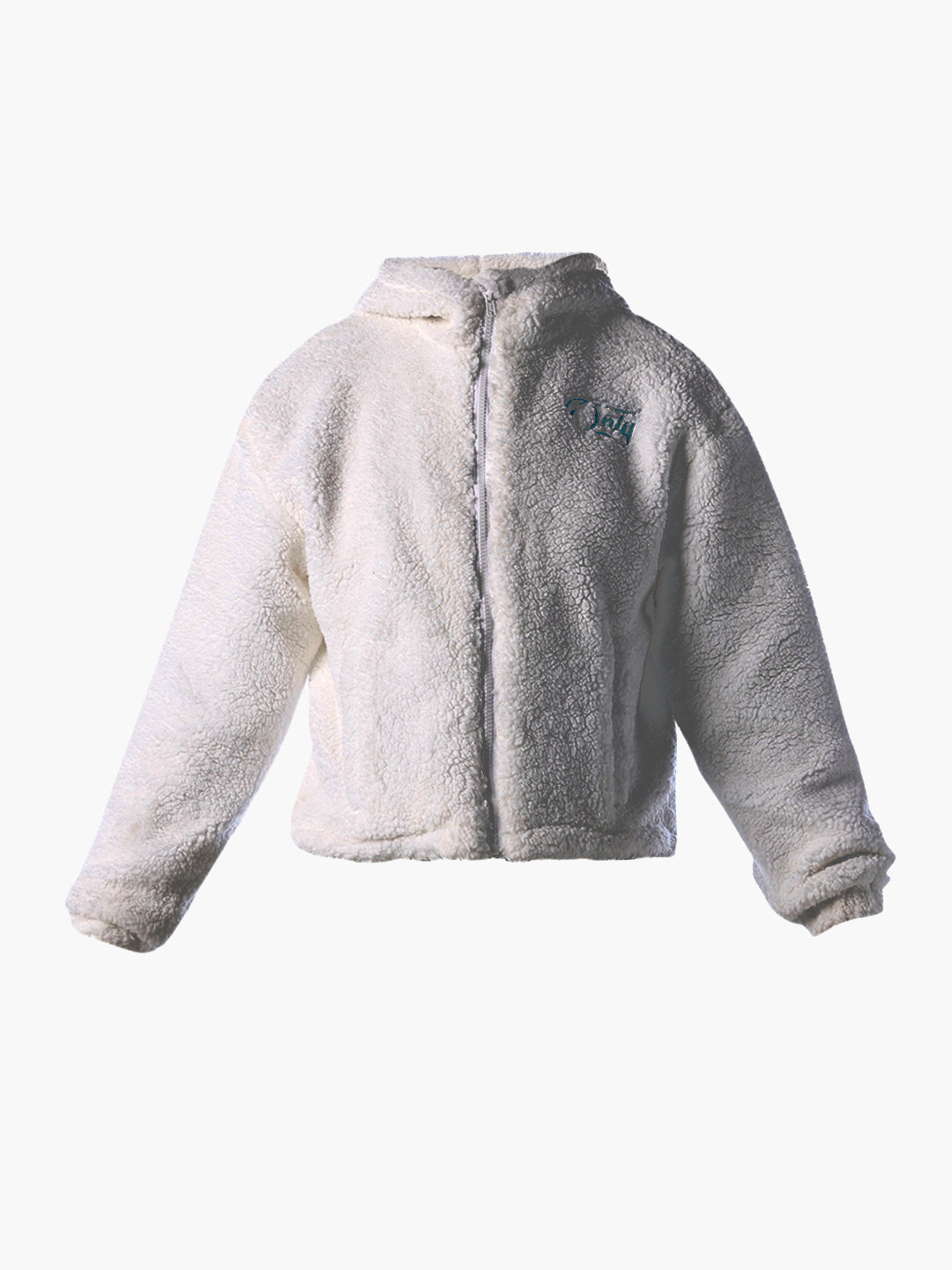 White Hooded Teddy Jacket