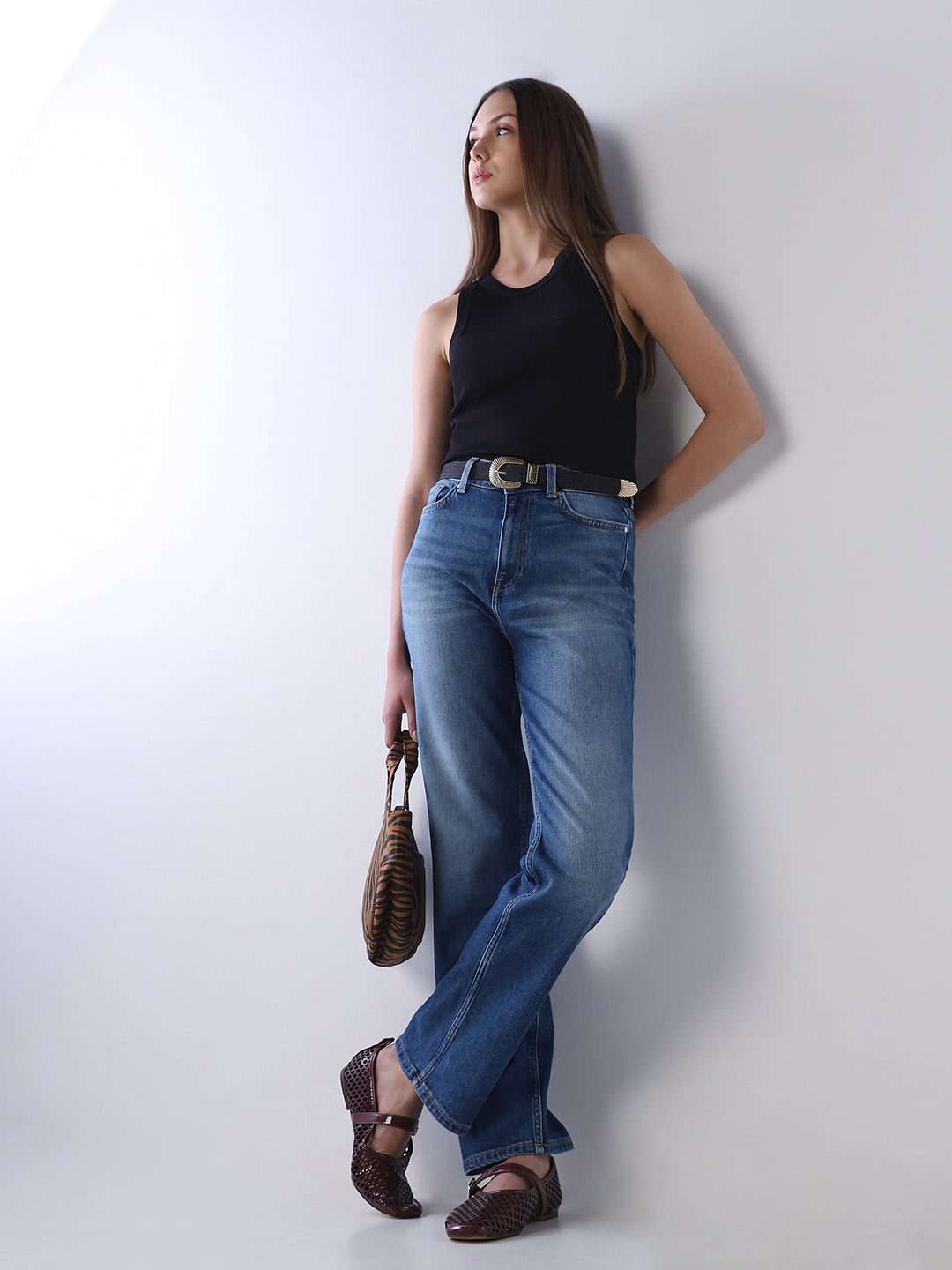 High Rise Troy Straight Fit Jeans