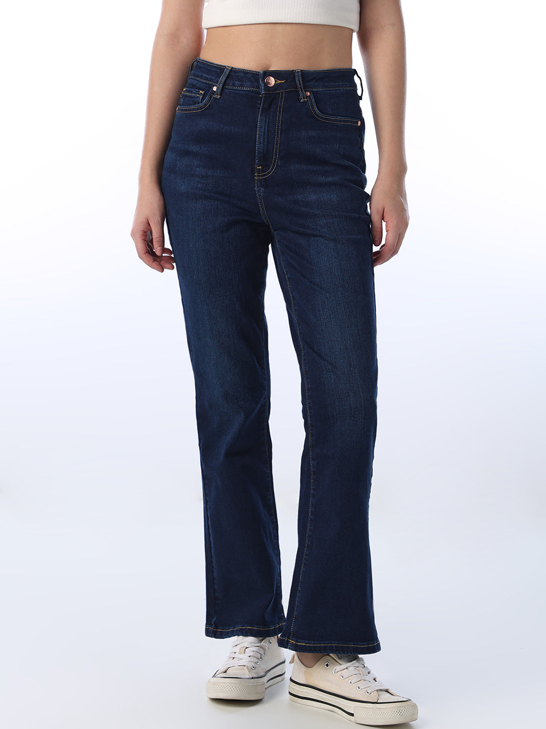 High Rise Paola Flared Jeans - Dark Blue