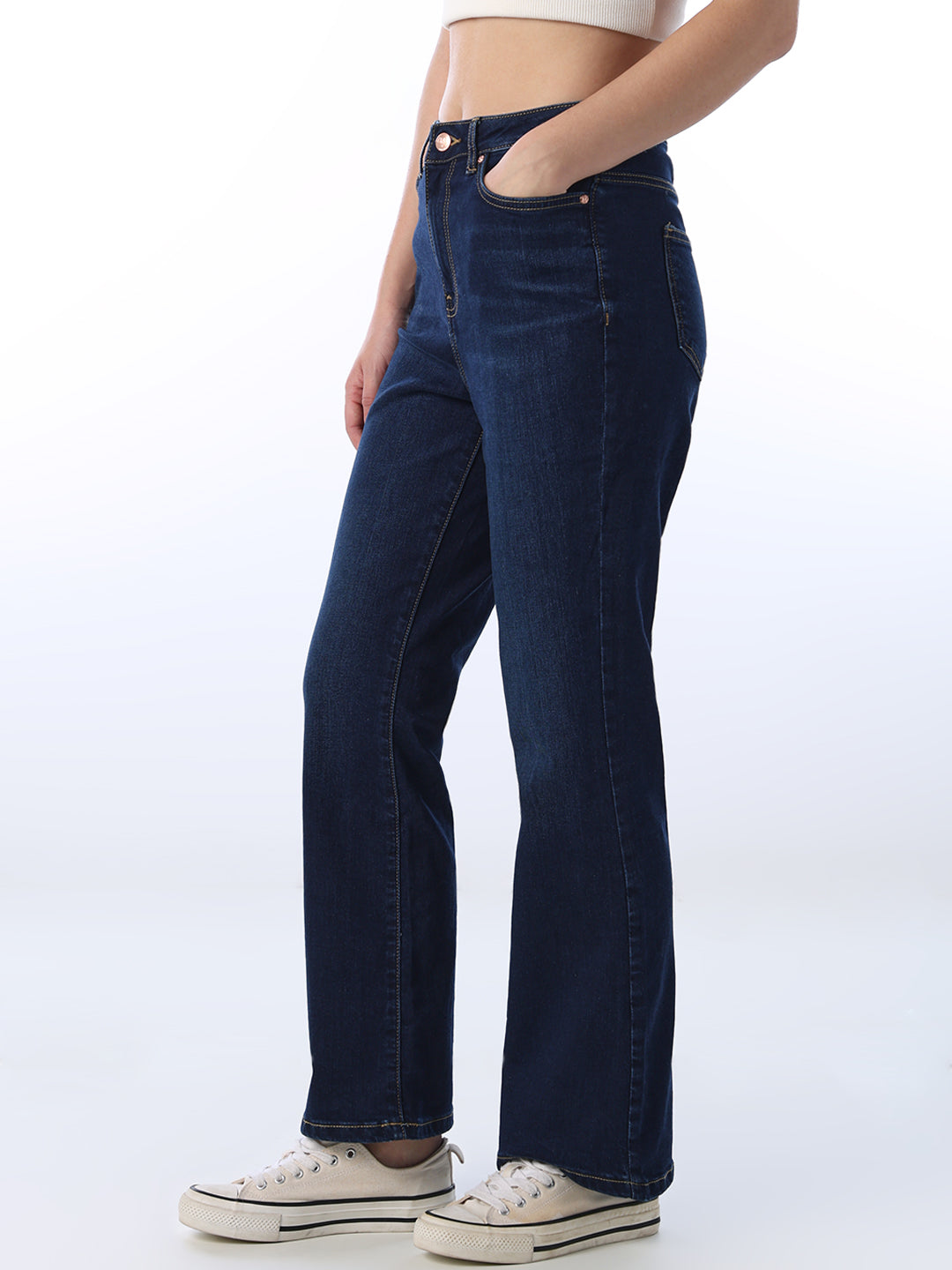 High Rise Paola Flared Jeans - Dark Blue