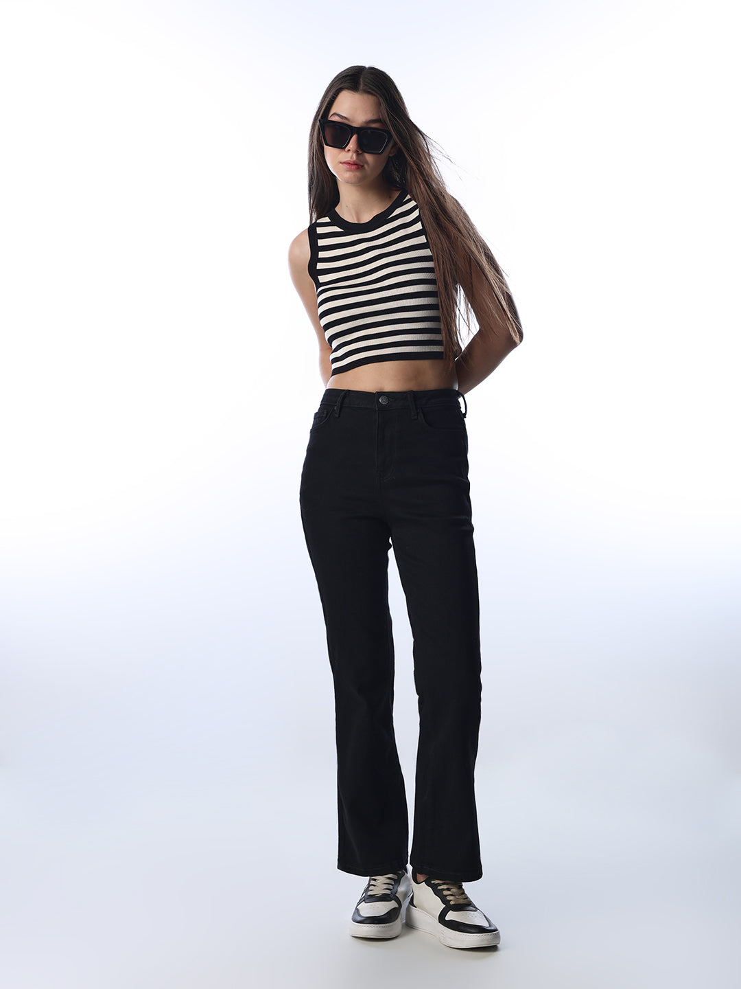 High Rise Paola Flared Jeans - Black