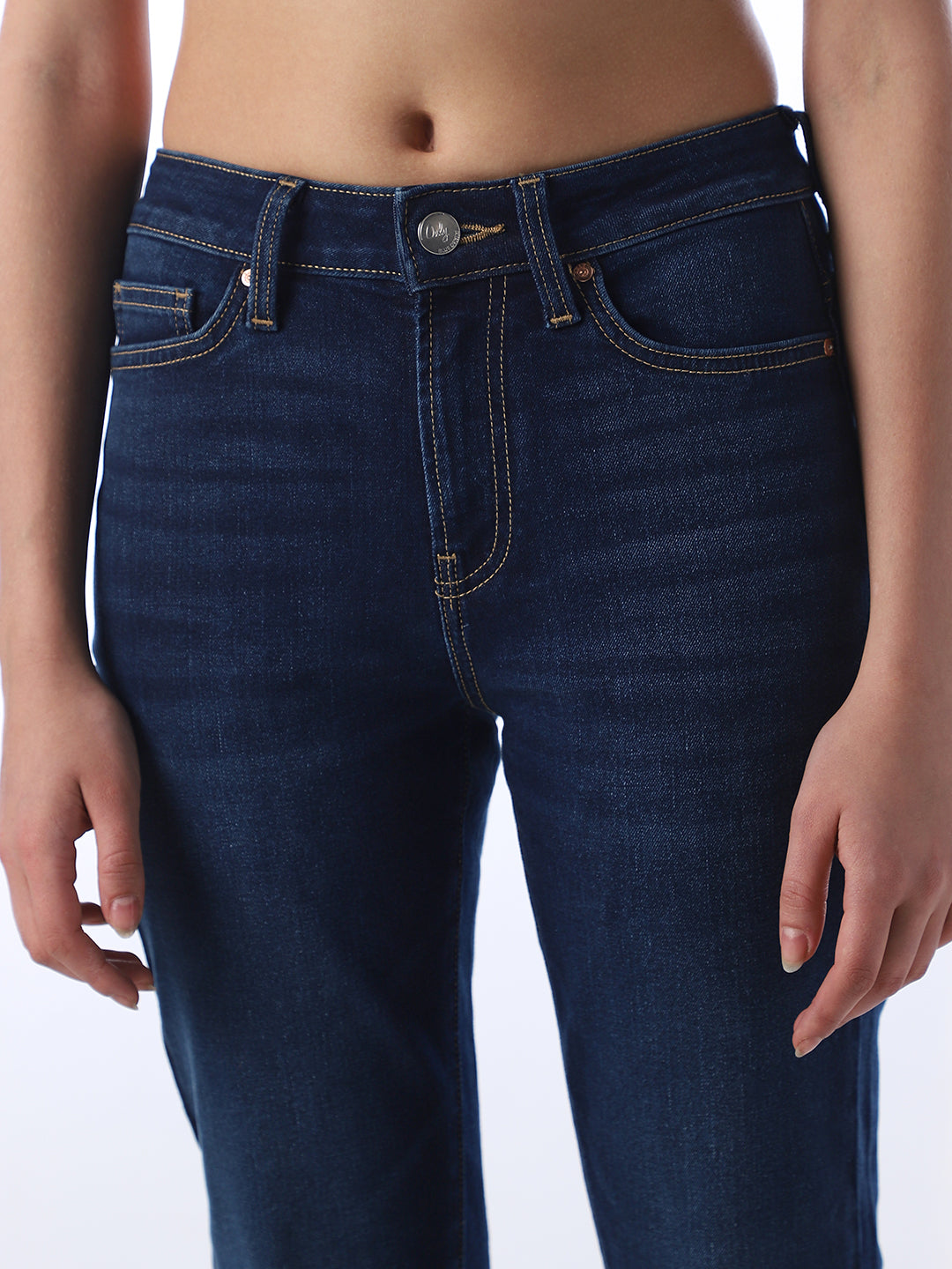 High Rise Flora Flared Jeans - Dark Blue