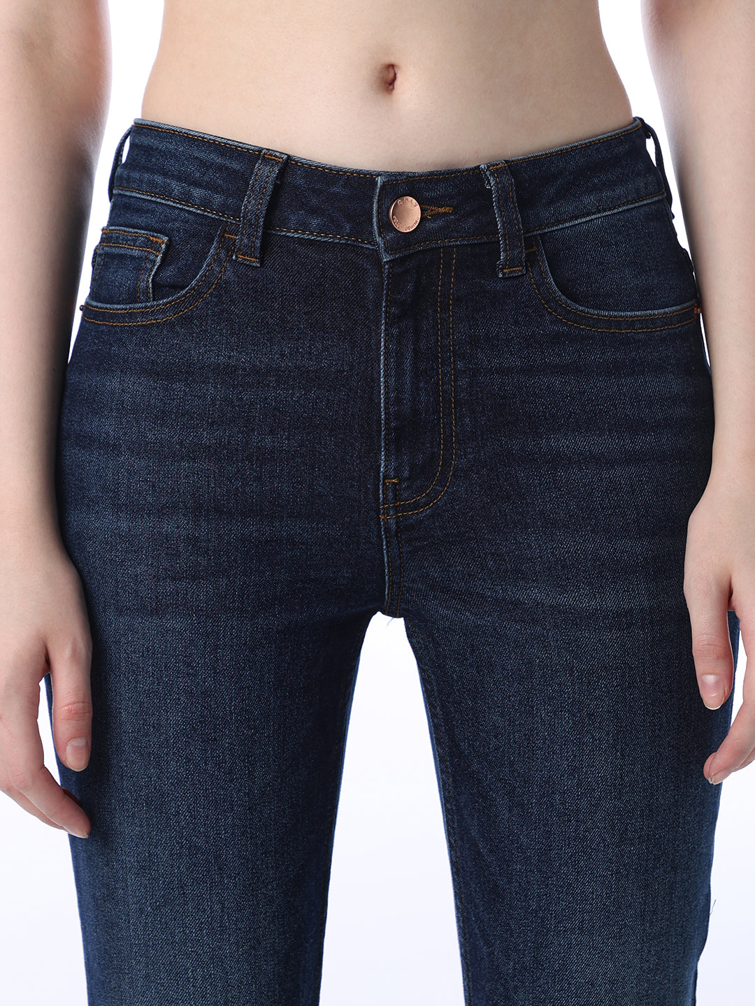 High Rise Flared Cropped Jeans