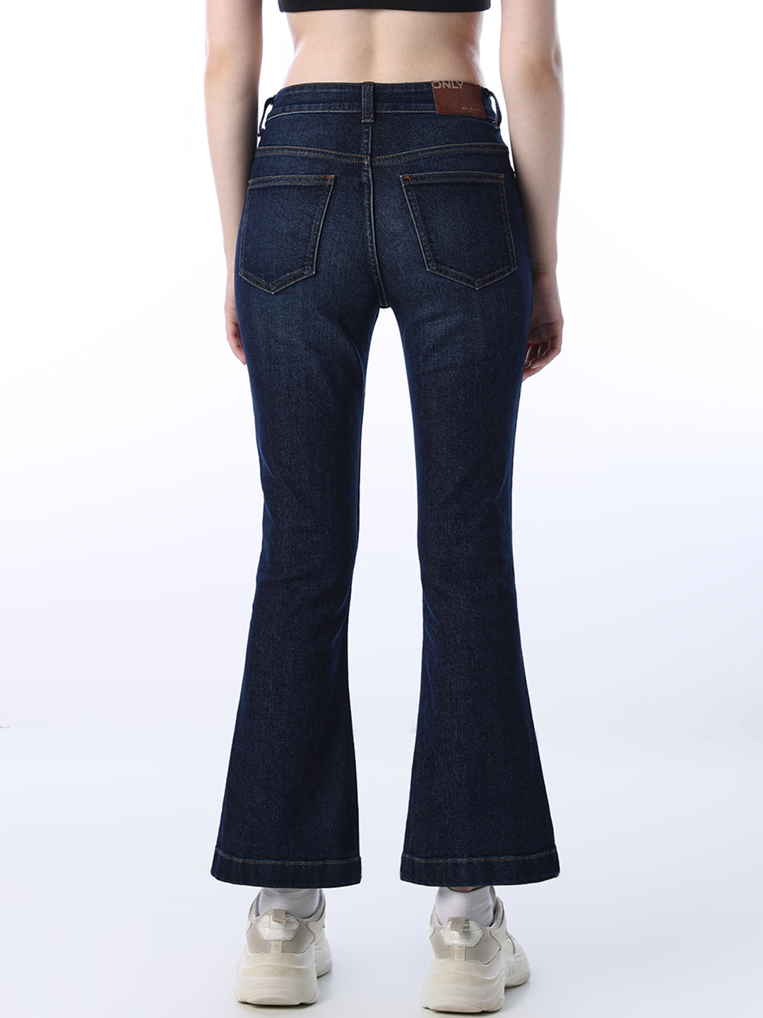 High Rise Flared Cropped Jeans