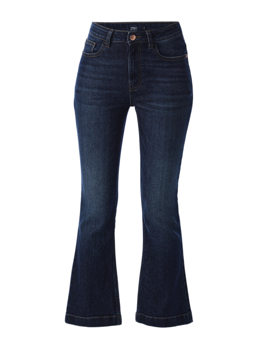 High Rise Flared Cropped Jeans