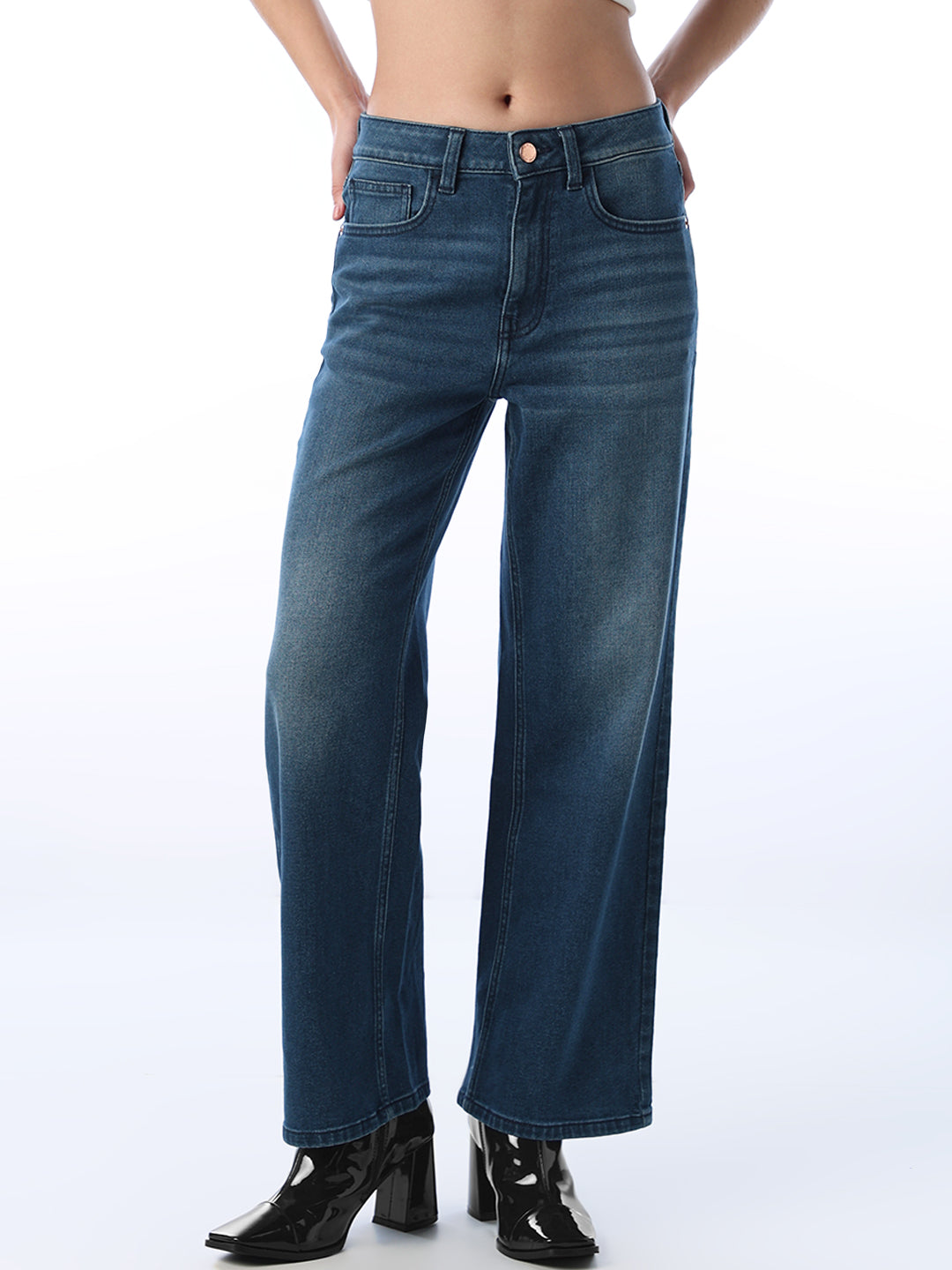 High Rise Wide Leg Jeans