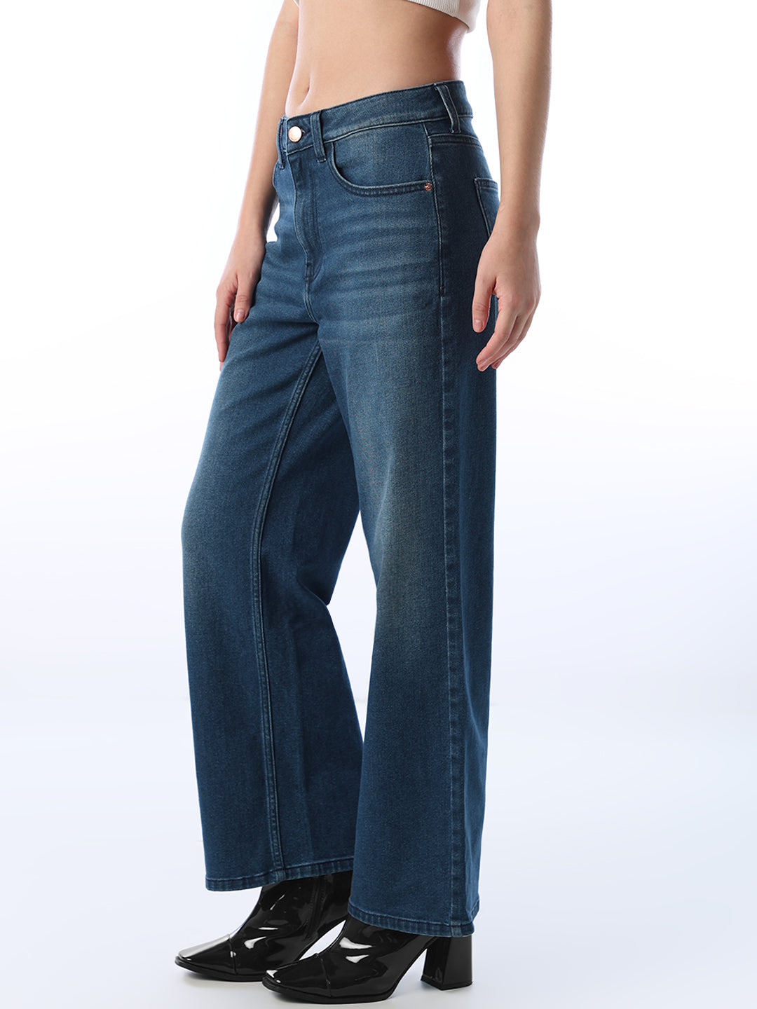 High Rise Wide Leg Jeans
