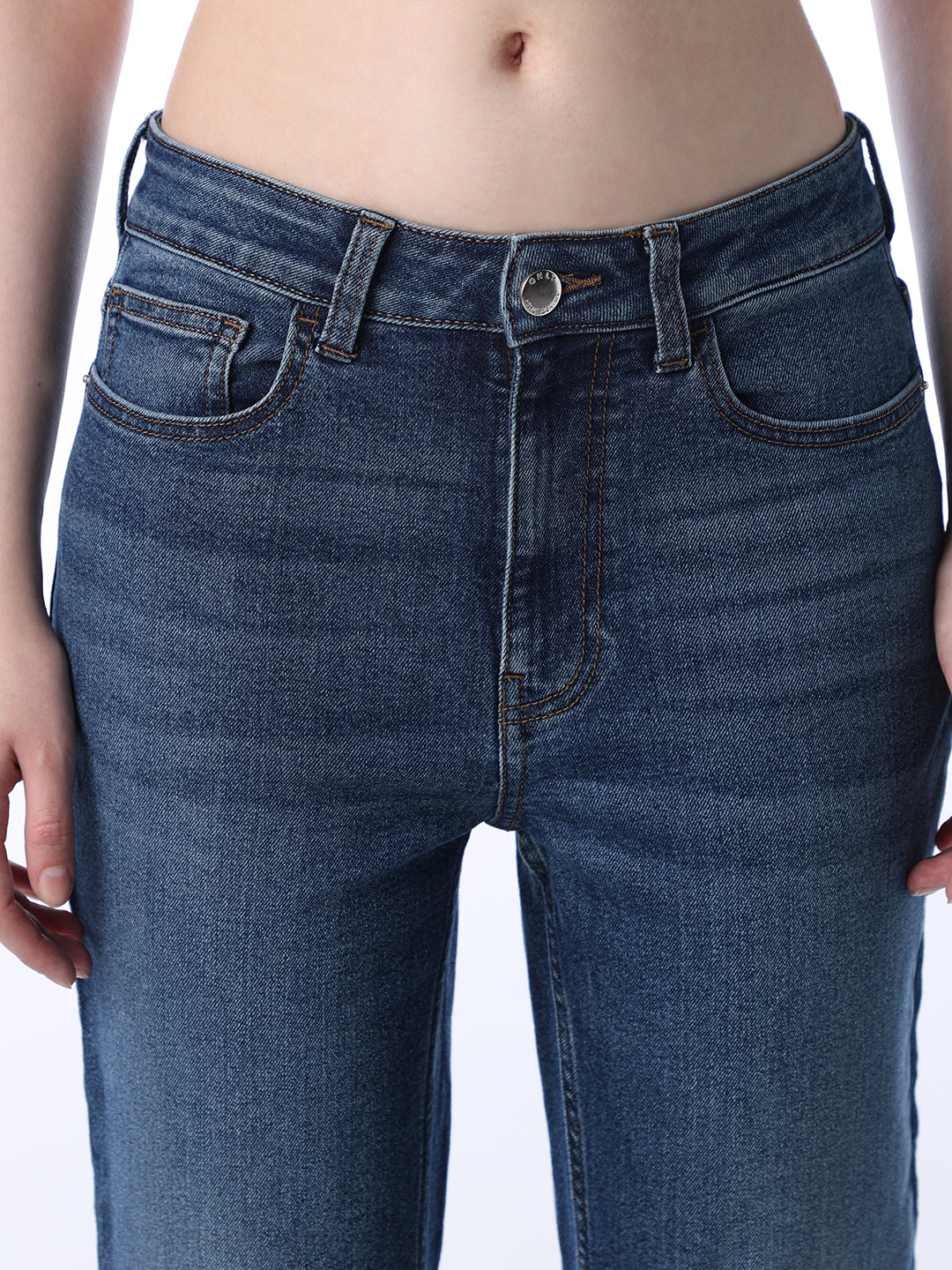 Cropped High Rise Jeans