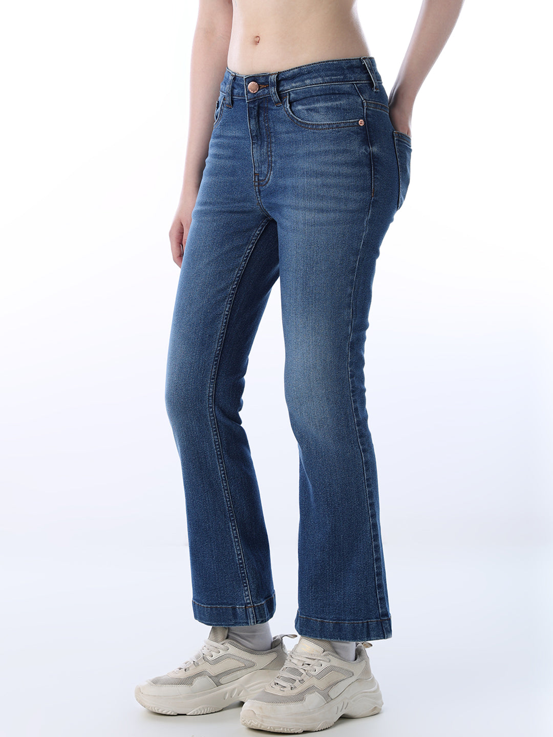 Flared High Rise Jeans
