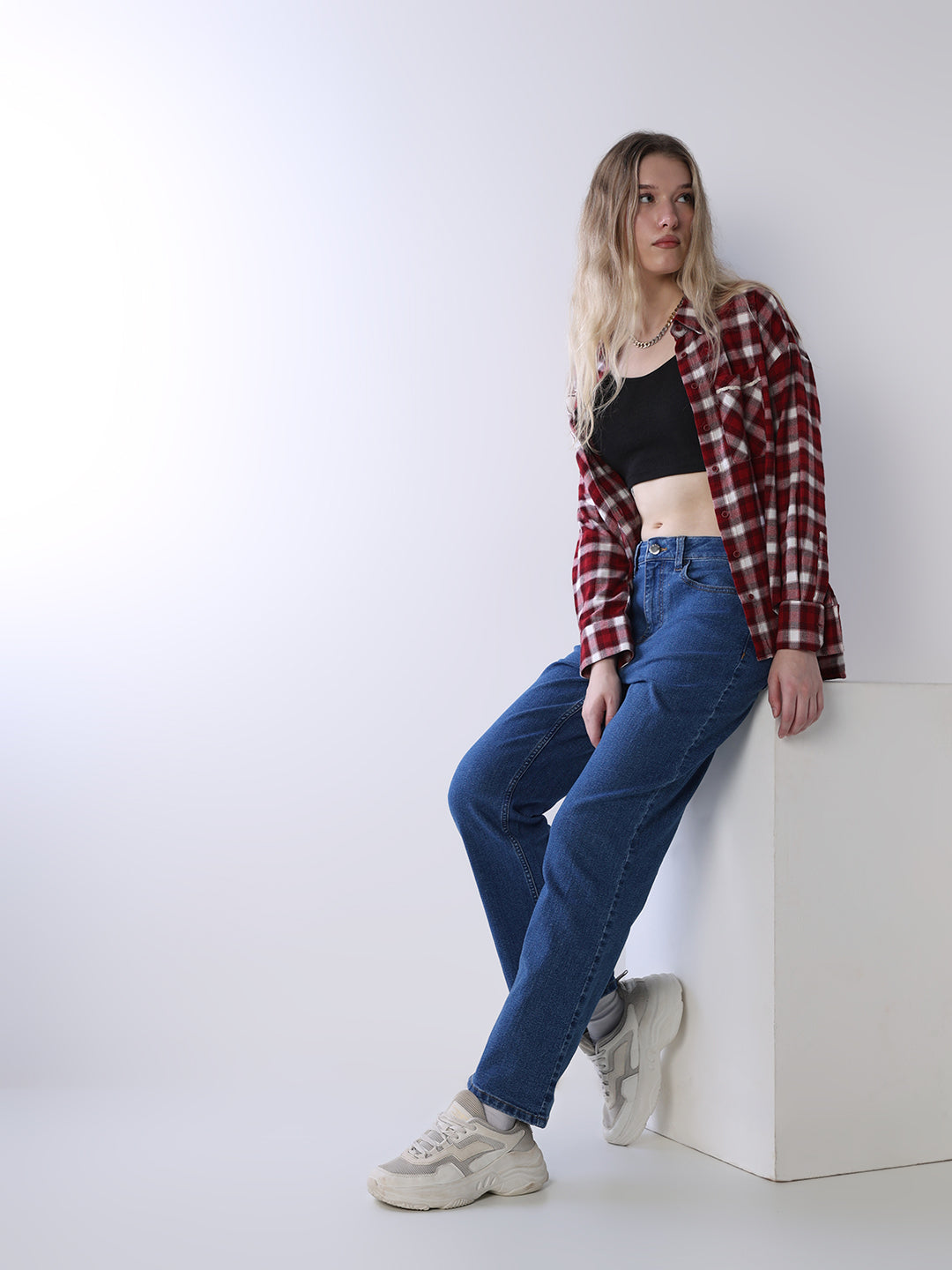 High Rise Troy Straight Fit Jeans