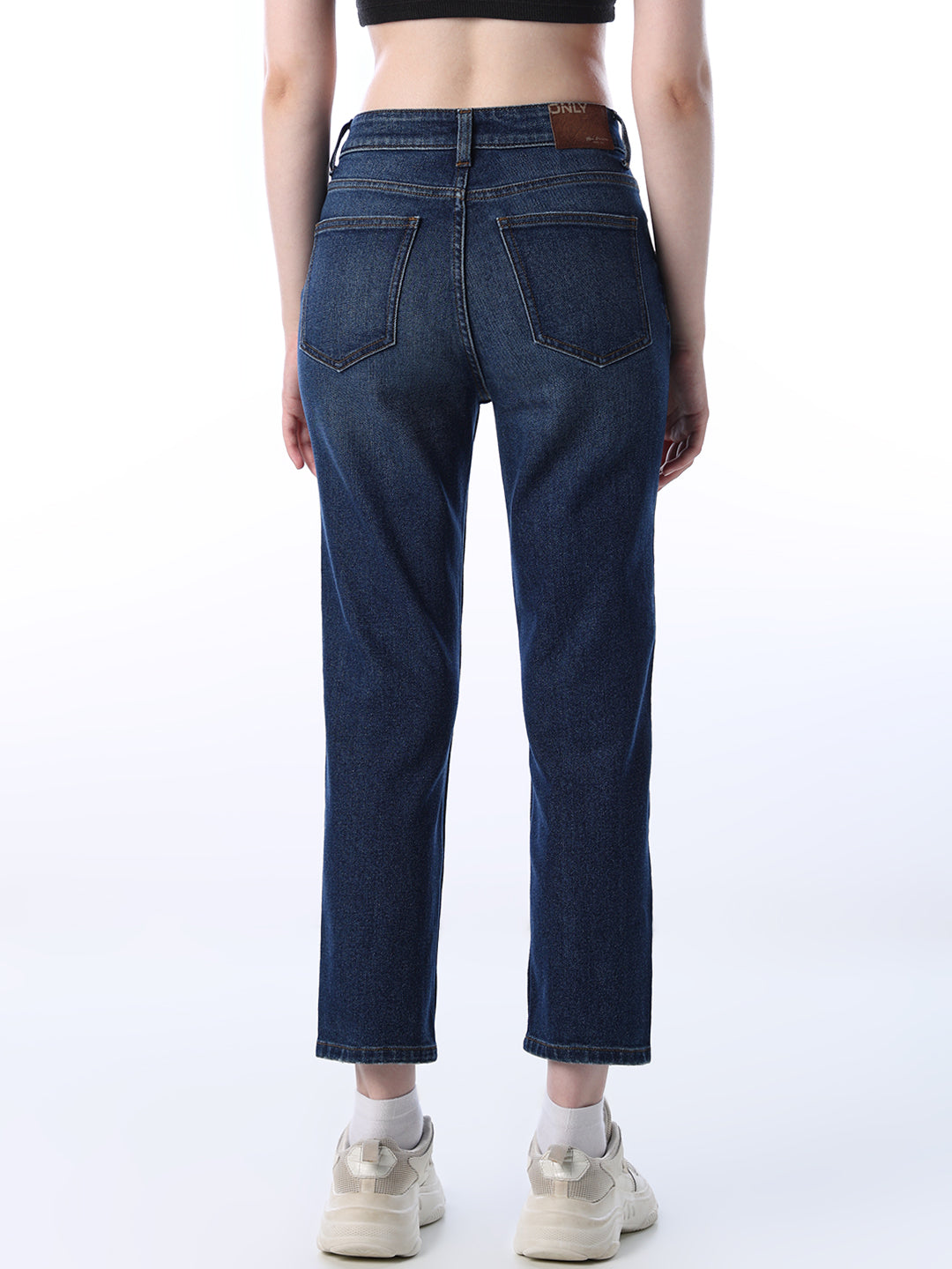 Dark Blue Cropped Jeans