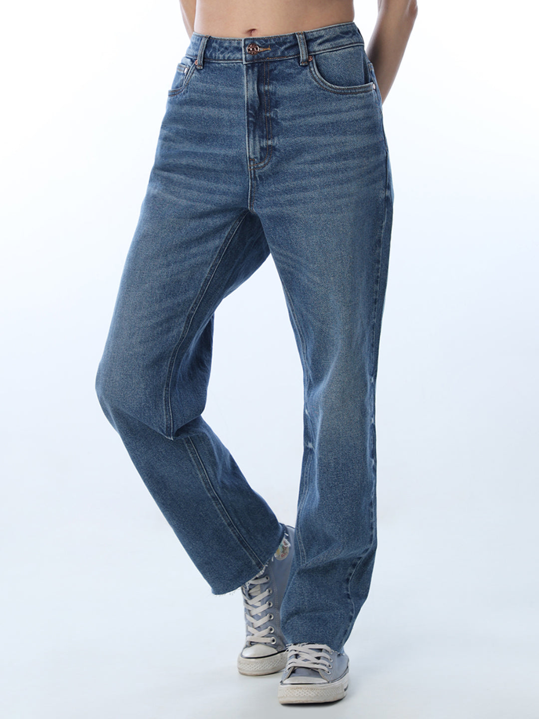 High Rise Erin Straight Fit Jeans