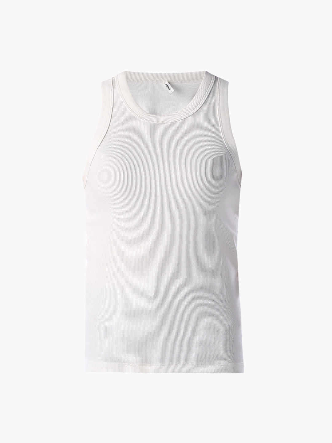 White Ribbed Tank Top