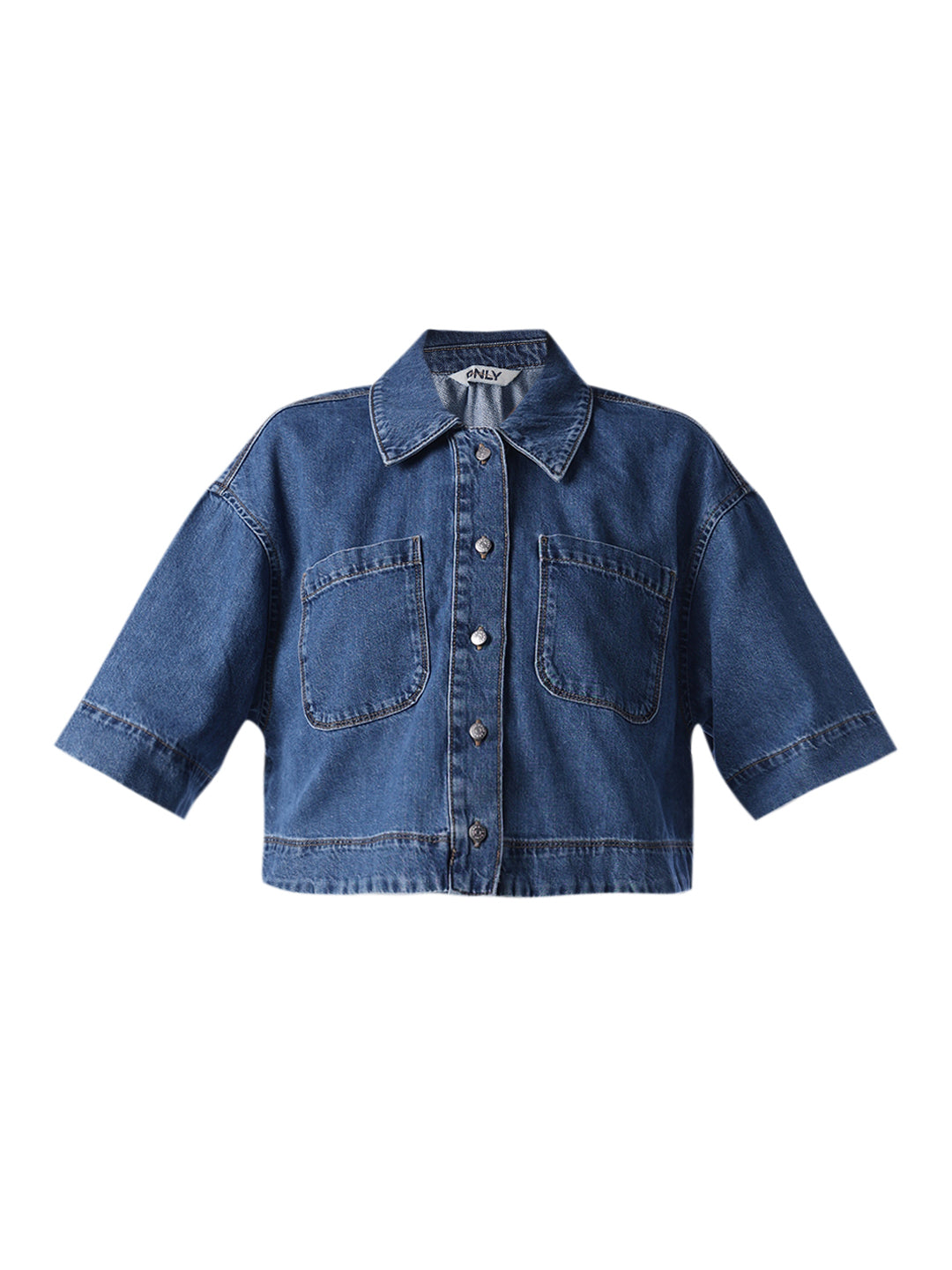 Cropped Denim Shirt