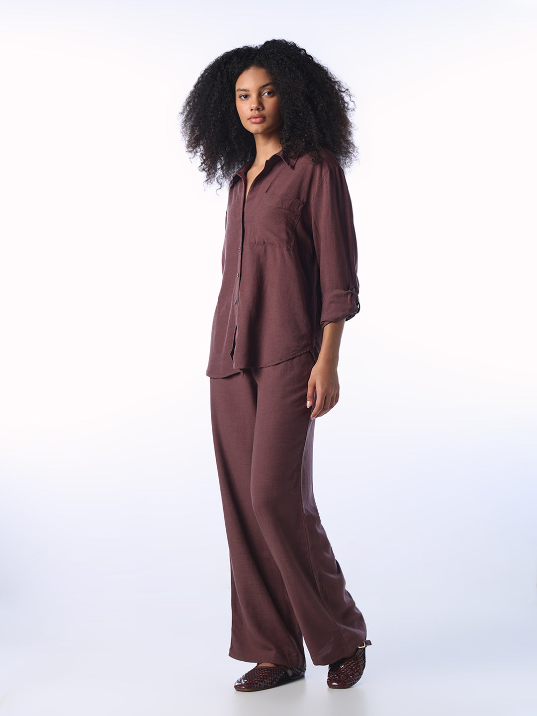 Linen Blend Full Sleeves Shirt