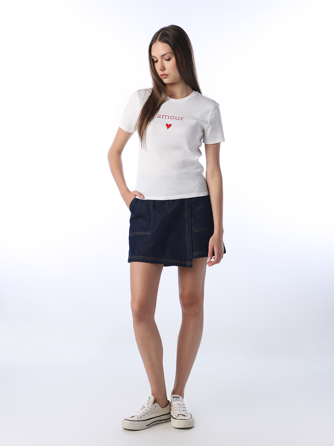 White Printed Organic Cotton T-shirt