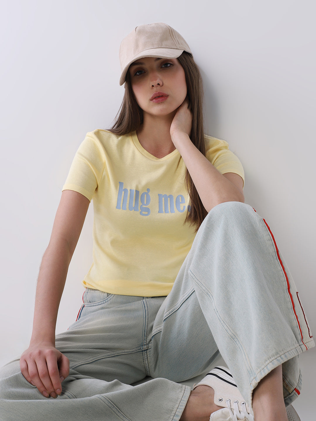 Yellow Printed Organic Cotton T-shirt