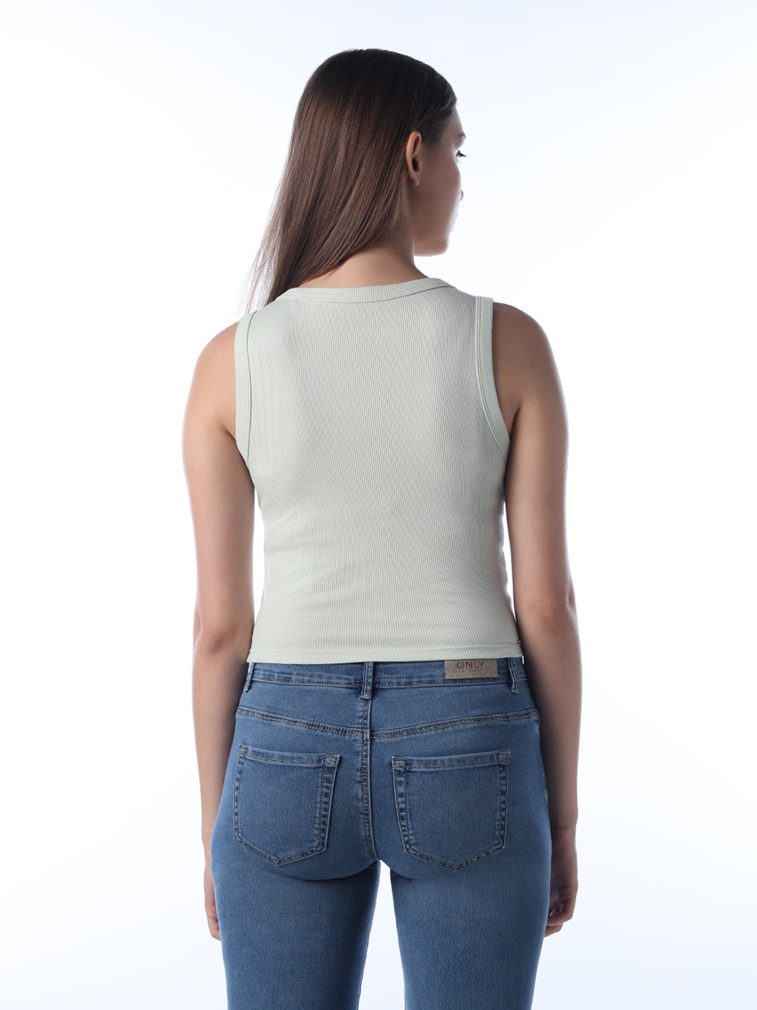 Light Green Scoop Neck Tank Top