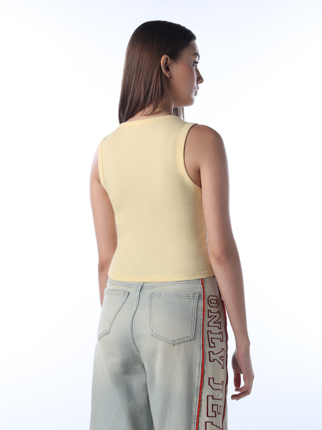 Yellow Scoop Neck Tank Top