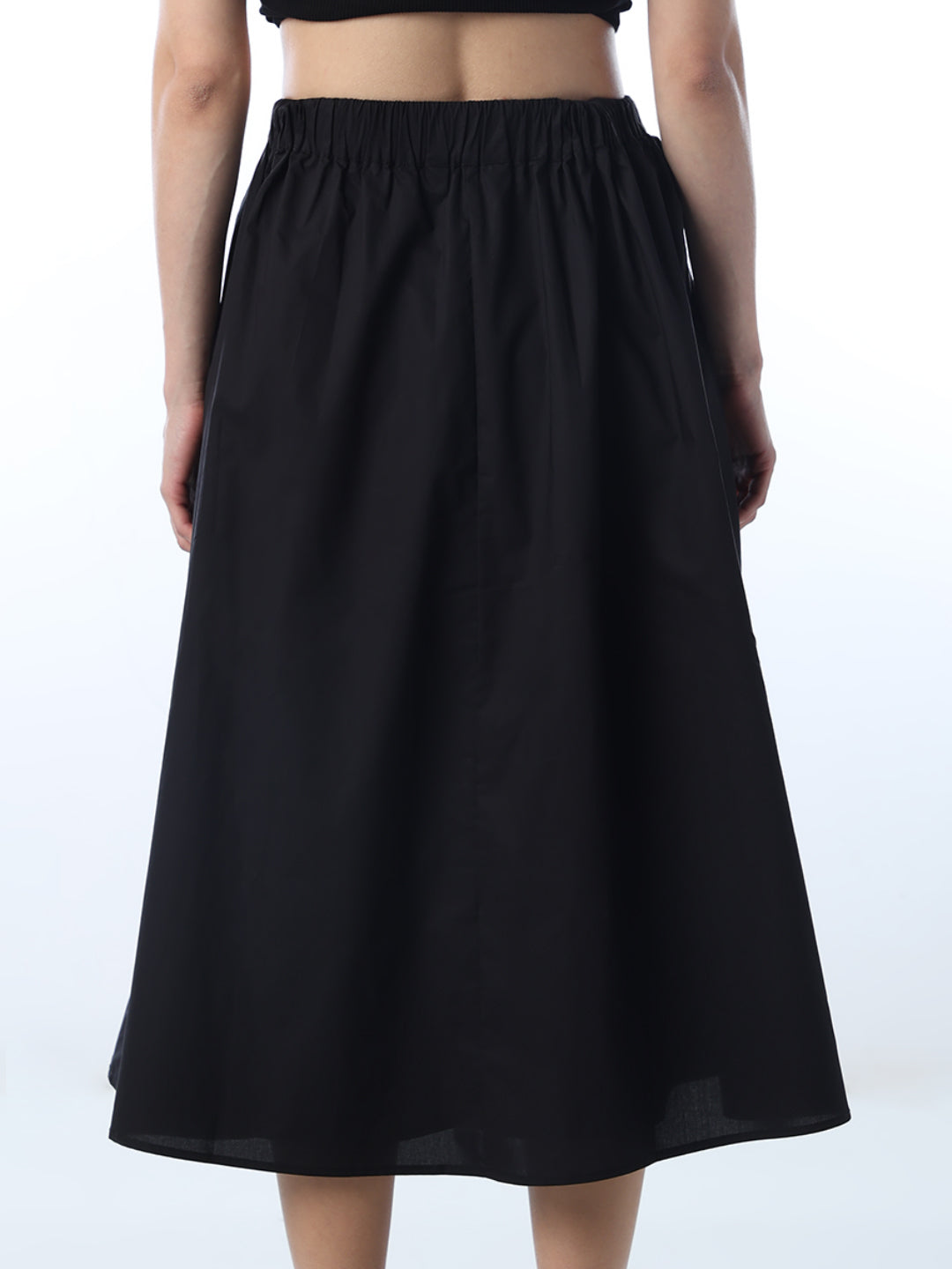 Long Cotton Pleated Skirt