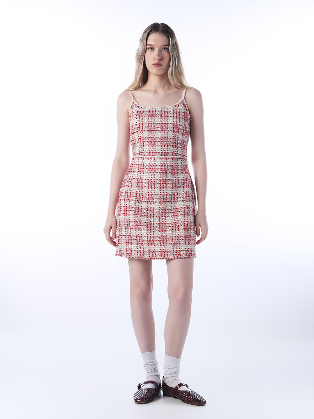 Strappy Bouclé Dress