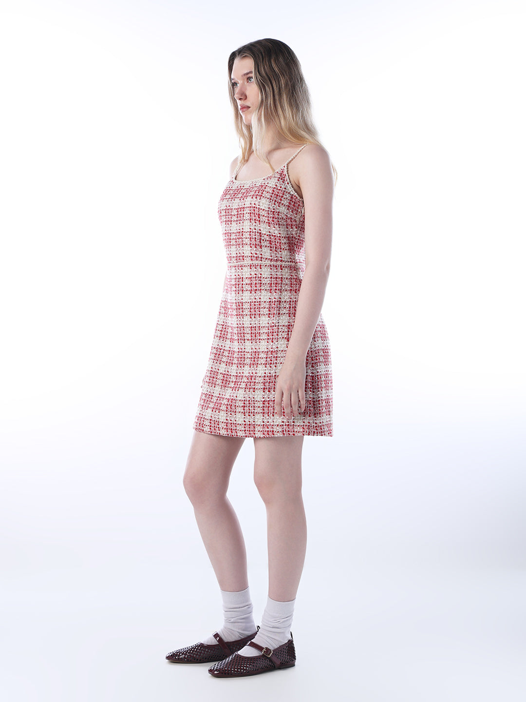 Strappy Bouclé Dress