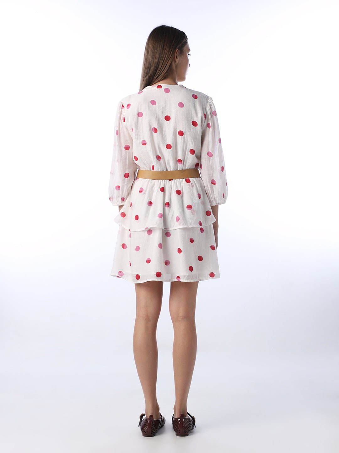 Polka Dot Tiered Mini Dress