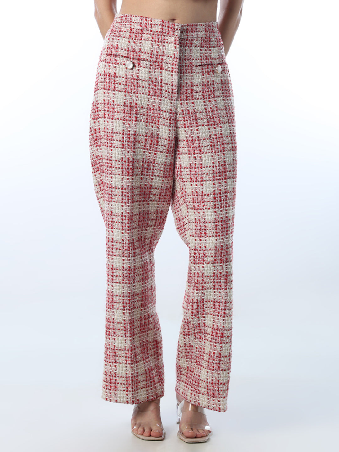 Tweed Straight Pants