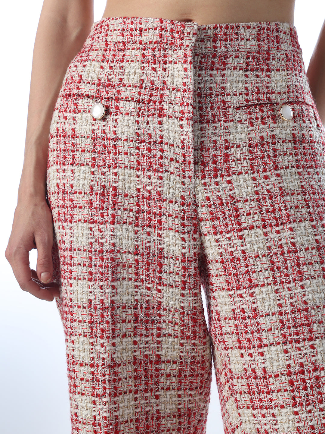 Tweed Straight Pants