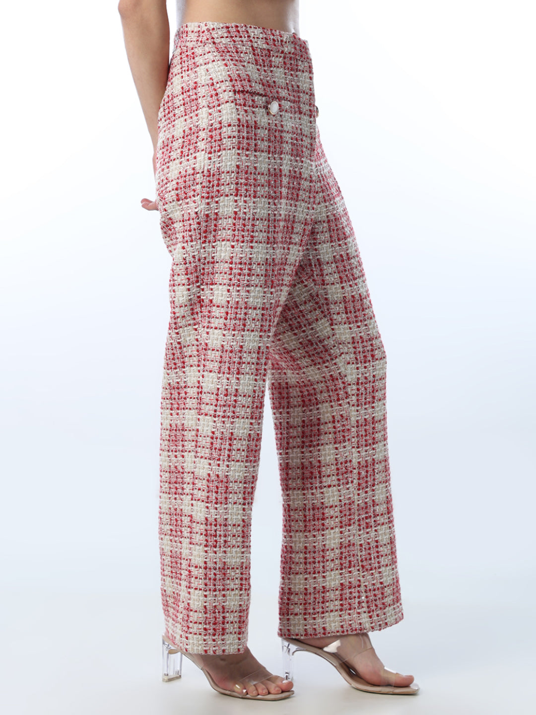 Tweed Straight Pants