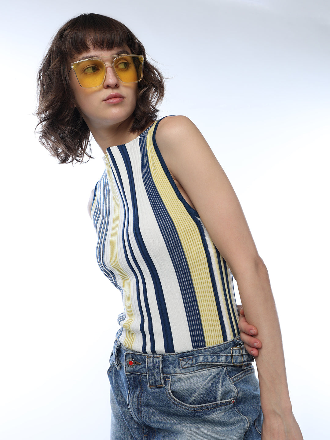 Striped Boatneck Top